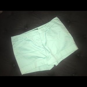 Mint Green Cotton Shorts